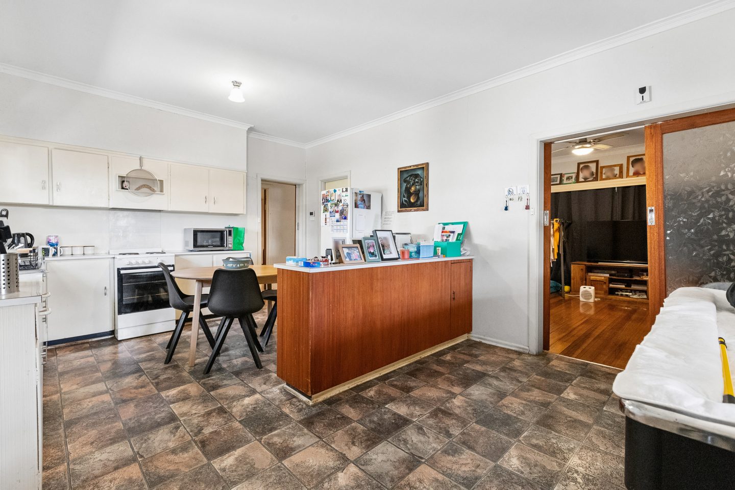 Kitchen, looking towards the lounge